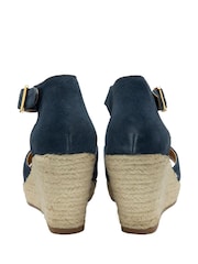 Ravel Blue Open-Toe Wedge Sandals - Image 3 of 4