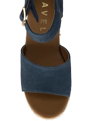 Ravel Blue Open-Toe Wedge Sandals - Image 4 of 4