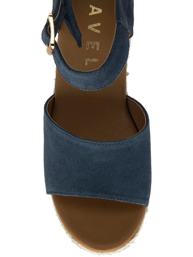 Ravel Blue Open-Toe Wedge Sandals - Image 4 of 4