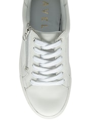 Ravel White Leather Zip-Up Trainers - Image 4 of 4