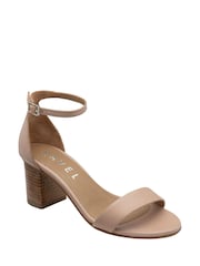 Ravel Pink Leather Heeled Sandals - Image 1 of 4