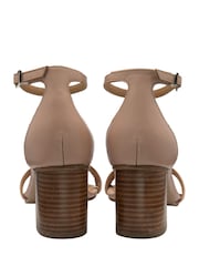 Ravel Pink Leather Heeled Sandals - Image 3 of 4