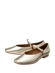 Ravel Gold Leather Mule Shoes - Image 2 of 4
