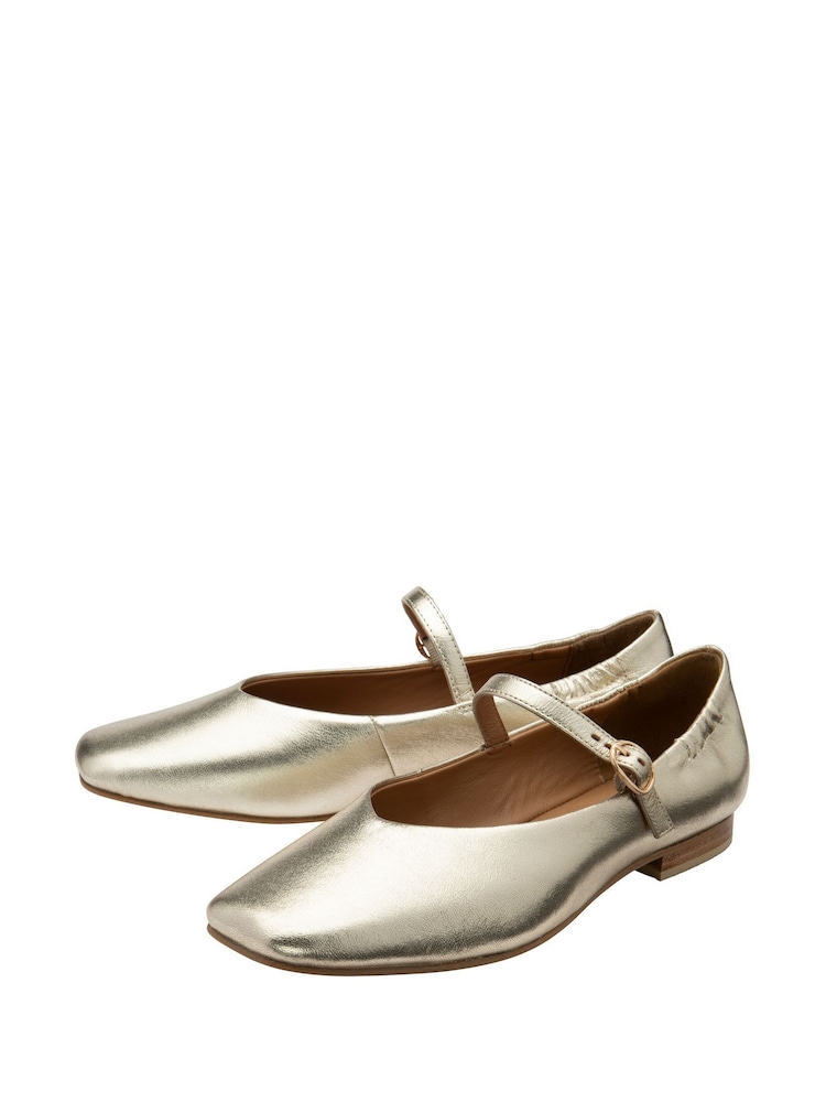 Ravel Gold Leather Mule Shoes - Image 2 of 4