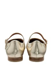 Ravel Gold Leather Mule Shoes - Image 3 of 4