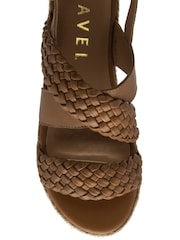 Ravel Brown Leather Slingback Sandals - Image 4 of 4