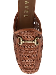 Ravel Brown Leather Mule Loafers - Image 4 of 4
