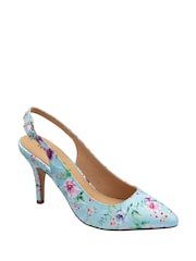 Ravel Blue Slingback Court Shoes - Image 2 of 4
