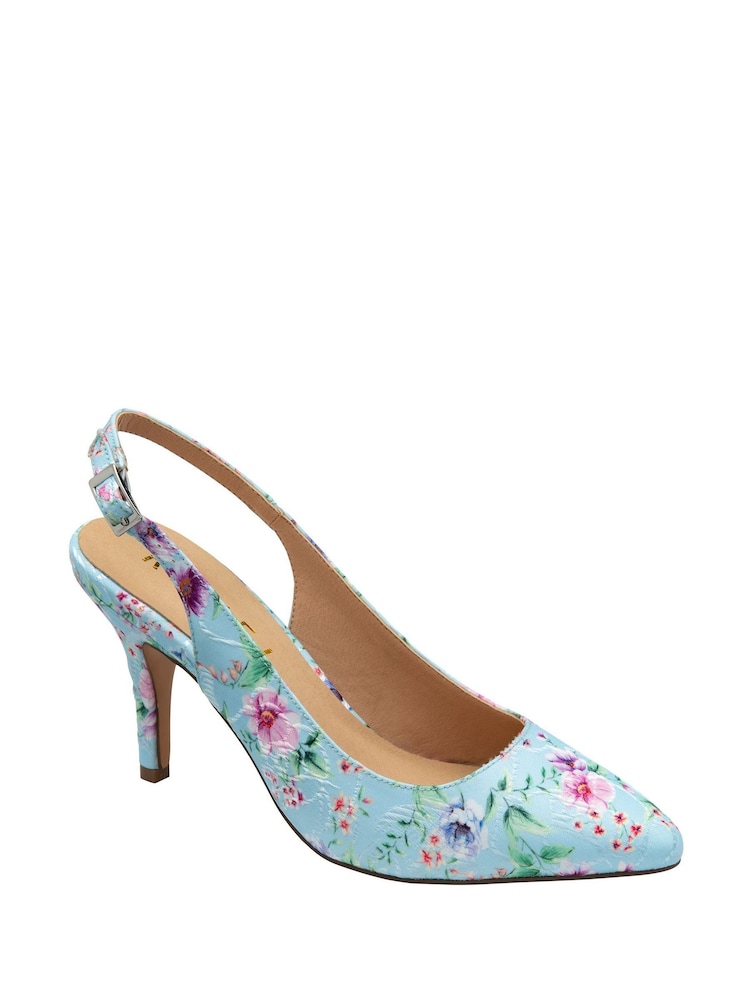 Ravel Blue Slingback Court Shoes - Image 2 of 4