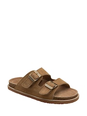 Ravel Brown Suede Open-Toe Sandals - Image 1 of 4