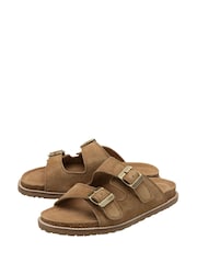 Ravel Brown Suede Open-Toe Sandals - Image 2 of 4