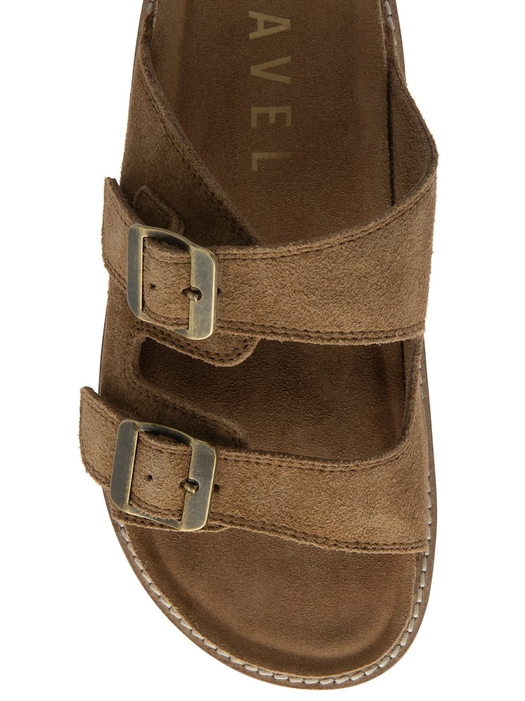 Ravel Brown Suede Open-Toe Sandals - Image 4 of 4