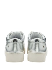Ravel Silver Leather Lace-Up Trainers - Image 3 of 4