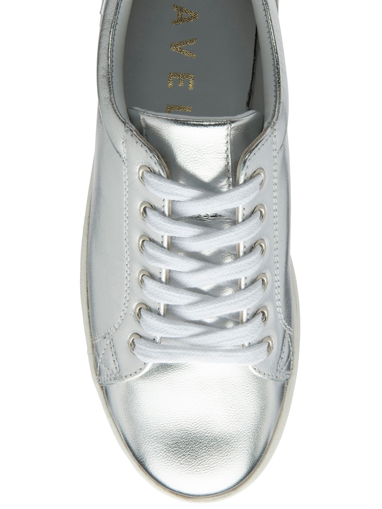 Ravel Silver Leather Lace-Up Trainers - Image 4 of 4
