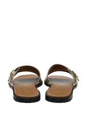 Ravel Gold Leather Open-Toe Sandals - Image 3 of 4