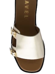 Ravel Gold Leather Open-Toe Sandals - Image 4 of 4