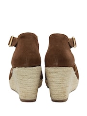 Ravel Brown Open-Toe Wedge Sandals - Image 3 of 4