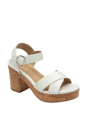Ravel White Open-Toe Platform Sandals - Image 1 of 4