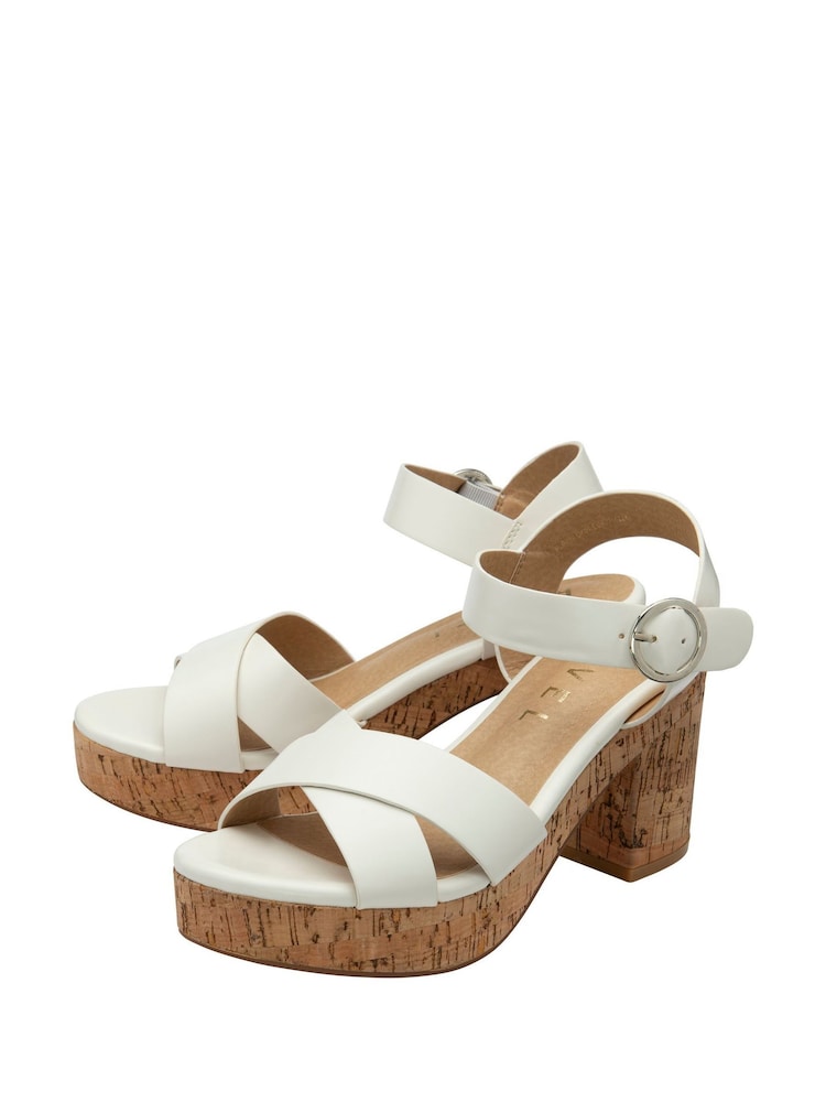 Ravel White Open-Toe Platform Sandals - Image 2 of 4