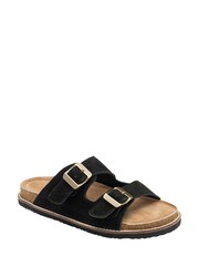 Ravel Black Suede Open-Toe Sandals - Image 1 of 4