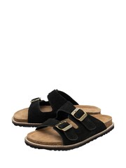 Ravel Black Suede Open-Toe Sandals - Image 2 of 4