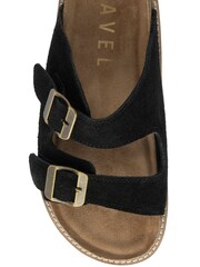 Ravel Black Suede Open-Toe Sandals - Image 4 of 4