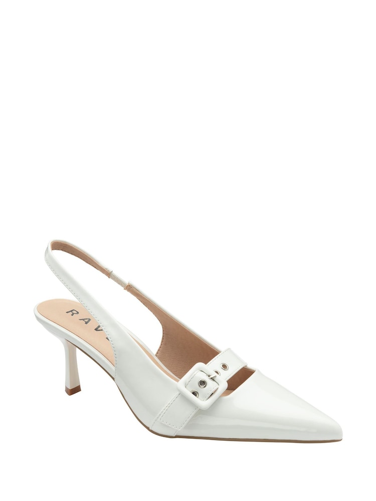 Ravel White Patent Court Shoes - Image 1 of 4
