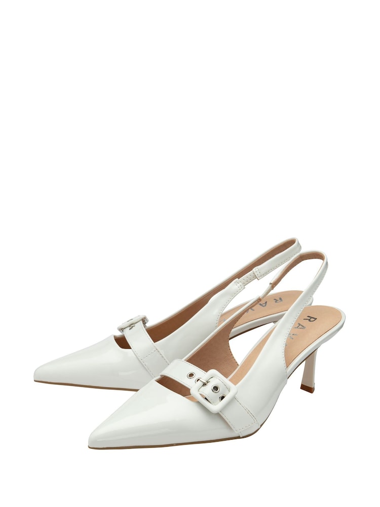 Ravel White Patent Court Shoes - Image 2 of 4