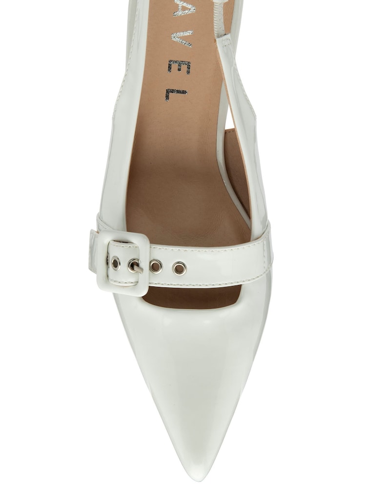Ravel White Patent Court Shoes - Image 4 of 4