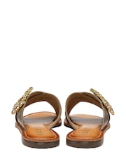 Ravel Gold Leather Mule Sandals - Image 3 of 4