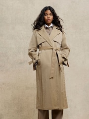River Island Brown Relaxed Wrap Trench Coat - Image 1 of 6