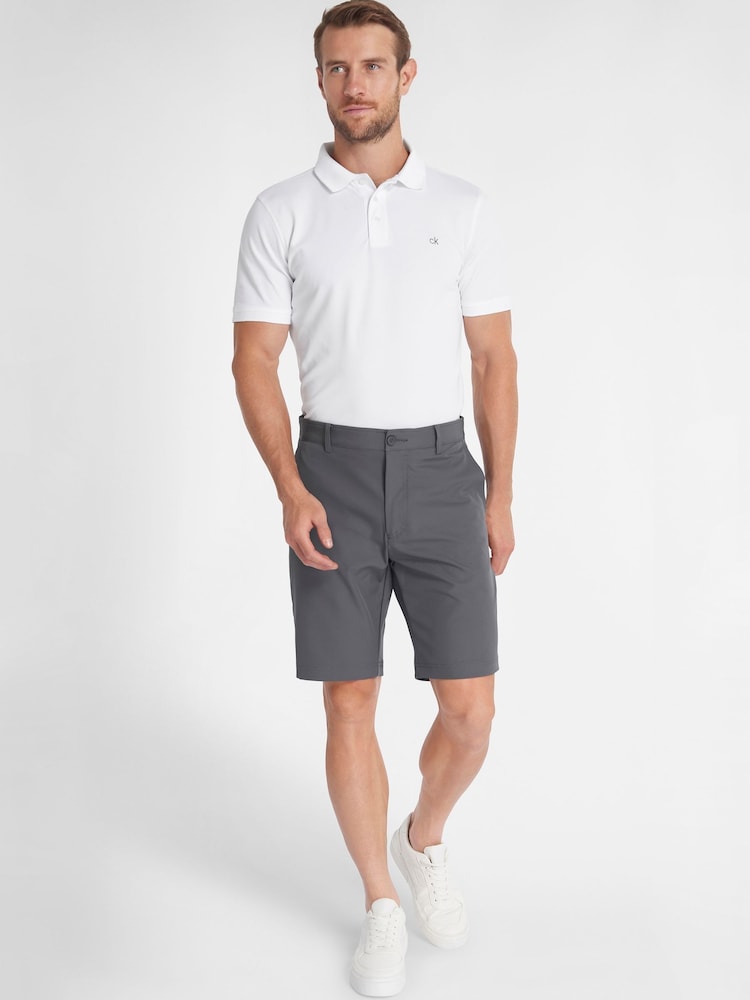 Calvin Klein Golf Regular Fit Grey Bullet Stretch Shorts - Imagen 1 de 1