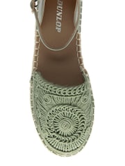 Dunlop Green Ankle Strap Flatform Shoes - Image 4 of 4