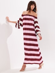 Ro&Zo Pink Stripe Bandeau Dress - Image 1 of 3