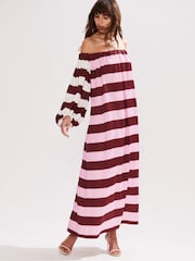 Ro&Zo Pink Stripe Bandeau Dress - Image 2 of 3