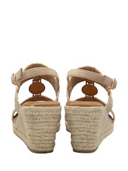 Dunlop Natural Double Strap Wedge Sandals - Image 3 of 4