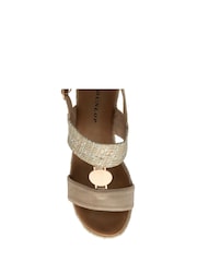 Dunlop Natural Double Strap Wedge Sandals - Image 4 of 4