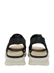 Schwarz - Dunlop Elasticated Wedge Sandals - Bild 3 von 4