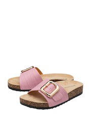 Dunlop Pink Single Buckle Footbed Sandals - Image 2 of 4