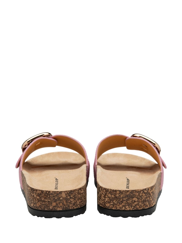 Dunlop Pink Single Buckle Footbed Sandals - Image 3 of 4