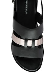 Dunlop Black Leather Upper Sandals - Image 4 of 4