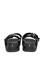 Dunlop Black Twin Strap Buckle Footbed Sandals - Image 3 of 4