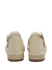 Dunlop Cream Ankle Strap Flatform Shoes - Image 3 of 4