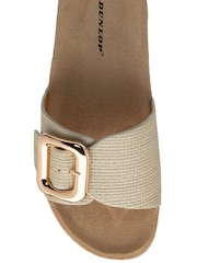 Dunlop Grey Single Buckle Footbed Sandals - Image 4 of 4