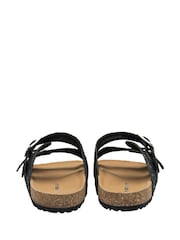 Dunlop Black Leather Twin Strap Sandals - Image 3 of 4