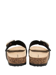 Dunlop Black Single Buckle Footbed Sandals - Image 3 of 4