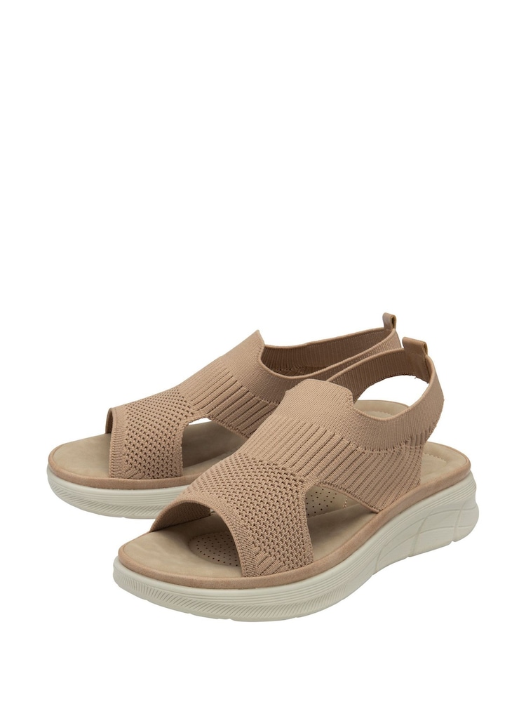Dunlop Cream Elasticated Wedge Sandals - Image 2 of 4 Dunlop Cream Elasticated Wedge Sandals - Image 2 of 4