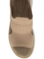 Dunlop Cream Elasticated Wedge Sandals - Image 4 of 4