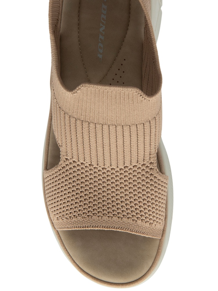 Dunlop Cream Elasticated Wedge Sandals - Image 4 of 4