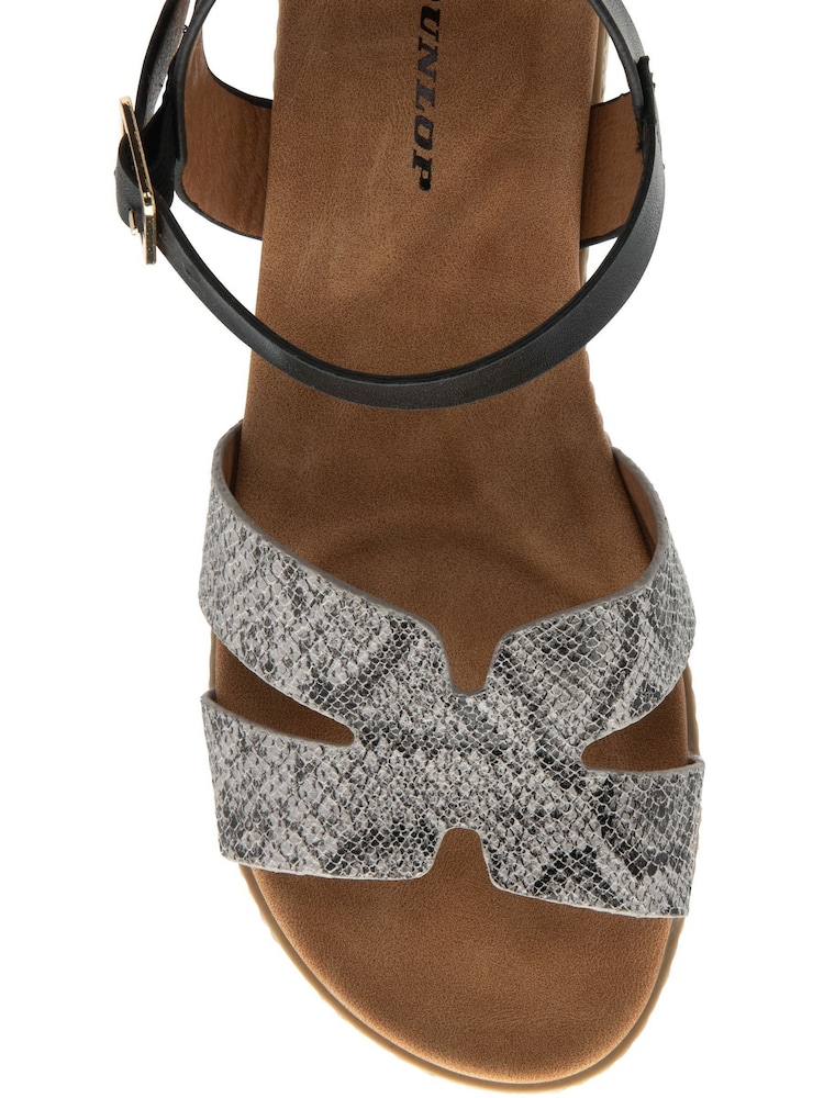 Dunlop Black Twin Strap Buckle Sandals - Image 4 of 4